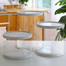 Fully transparent round cake box 4 6 8 10 inch single layer double layer three layer four extra high baking box
