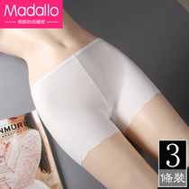 women's modal underwear seamless ice silk pure cotton boxer safety pants shine-proof thin summer white black