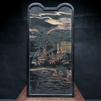 Stream Rhyme MapOld object Wen Fang Si Bao Hui ink Anhui old ink ingot ink block ink strip pine smoke ink