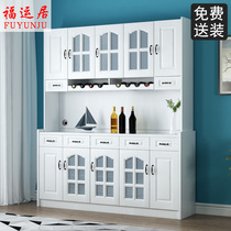 Modern simple dining side cabinet Wine cabinet Kitchen storage cabinet locker Microwave oven European cupboard Tea cabinet