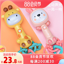 Baby ringing bell pacifies toys can bite early to teach the Zhija glue instrument 1-year-old baby grasp newborn sound light