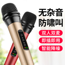 Bugu Birds One Drag Two Wireless Microphone FM Home Ktv Singing Conference Stage Wedding professional microphone
