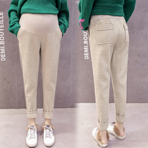 Pregnant women pants autumn and winter tide mother wear trousers belly hair Haren pants casual loose winter pregnant women leggings