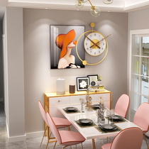 Watch wall clock Living room Nordic household fashion hanging clock Art Simple light luxury Dining room wall decoration hanging watch