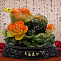 Golden toad decoration Large lucky three-legged golden cicada home living room crafts Hotel hotel shop opening gift