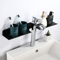 Hole-free bathroom faucet Wall shelf Bathroom mirror front sink Cosmetic storage rack Wall-mounted