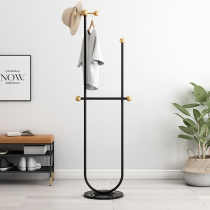 Nordic hanger Floor-to-ceiling bedroom light luxury coat rack Net red ins wrought iron creative living room room entrance hanging bag