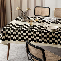 Herna Living Room Table Cloth Light Extravagant Advanced Sensual Modern Round Table Tea Table Geboudae Cloth Rectangular Fabric for Home