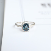 1 15 carat natural cobalt blue spinel female ring finger fire color shiny color intense 18K platinum diamond inlay