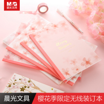 Morning light stationery cherry blossom season limited wireless binding this student notebook notepad creative simple hipster