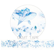 New seven days and paper adhesive tapes Original handbooks Blue Hearts Decorative Whale Paper Duct Tape Hand Tent Perimeter