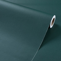 Italian wind pvc wallpaper self-adhesive bedroom waterproof refurbished sticker plain color bedroom solid color wallpaper retro green