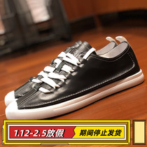 2021 autumn new European station Korean version trendy brand mens genuine leather breathable sports casual sneakers 37 small size shoes