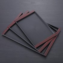 Japanese imitation wood grain rectangular plastic tray sushi plate Hotel KTV tea tray hotel catering household tray