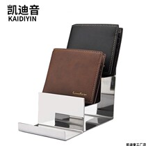 Stainless steel wallet shelf display multi-storey shopping mall handbag floor-to-ceiling shelf display rack brushed simple