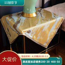 Light Extravagant New Chinese Table Cloth Art Cotton Hemp Table Flag Eu Style Table Cloth Pure Color Waterproof Bed Head Cabinet Geb Tea Table Cloth