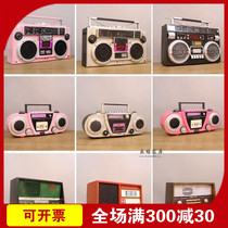 Vintage old radio telephone TV fan camera camera projector iron model ornaments