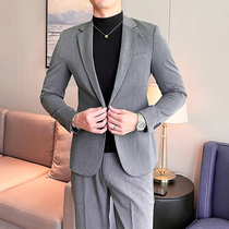 Western-style suit mens three sets Korean version of a business career positive dress casual little suit groom wedding gown