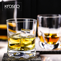 Krosno Polish Import Creative Flower Bottom Crystal Glass Whisky Cup Foreign Wine Glasses Beer Cups Home Juice Cups