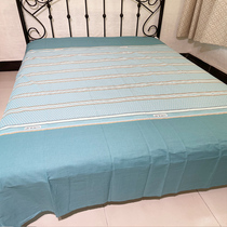 Yida textile Net red paragraph cotton dormitory students single double sheets lan se xia tian 1 5 meters