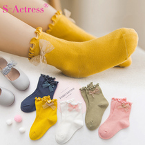 Girls short socks children Spring and Autumn 2020 New Boys Girls socks cotton socks in socks 3-5-6-12 five pairs
