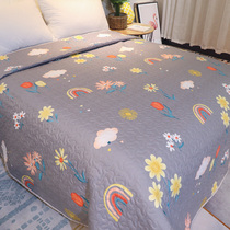 Four seasons are not easy to wrinkle and grind tatami foreign trade embroidered sheets double single single piece quilt Kang single plus velvet non-slip