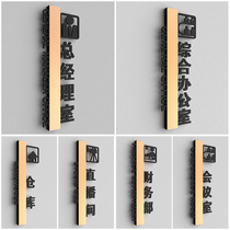 Vertical General Manager Room Conference Room Finance Room Finance Room High-end Acrylic Solid Hollowed-out Sign Cards Customized 3d Creative personality ID Card Company Corporate Department Office Coroom Card Production