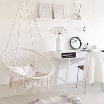 ins Net red tremble tassel cotton rope homestay swing hanging chair living room balcony leisure indoor chair hanging basket chair cradle