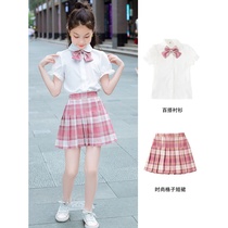 bei lan semir girls pleated skirt suit network hong yang gas summer piece female big boy JK uniform college wind semi-