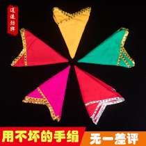 Handkerchief flowers for two people to dance a pair of Northeast Yangge red handkerchief examination special childrens cotton cloth dance handkerchief flowers