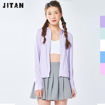 UPF50 Ice Silk sunscreen clothes female summer couples outdoor Ice Silk breathable UV protection coat men