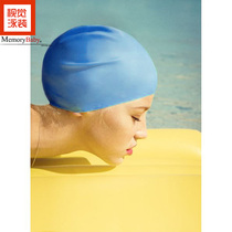 MEMORYBABY new colorful silicone fit waterproof soft comfortable high stretch womens long hair special swimming cap