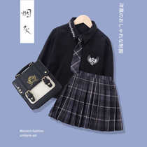 jk uniform skirt genuine set primary and secondary school students autumn dress dress dress shirt girls college style pleated skirt