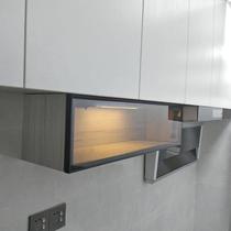 Wall hanging flavored room NUN kitchen hanger placed shelf overhead cabinet glass door salt conditioning box