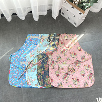 Factory direct cotton home fabric double-sided printing quilted apron sleeveless lace neck anti-fouling men and women
