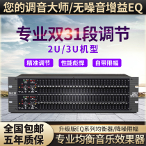 Professional Equalizer EQ adjustment speaker stage stereo double 31-segment performance noise reduction meeting dual-channel effect device