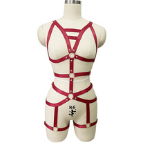 Gothic cross strap harness underwear prom sexy European and American large size strap waist seal garter belt temptation a line