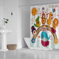 United States imported high-grade thick polyester bath cloth non-perforated bathroom curtain bathroom curtain bathroom bath waterproof curtain