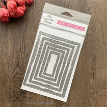 MFT skewed stitch rectangular cutting die Wonky Stitched Rectangle STAX