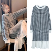 Pregnant womens autumn dress tide mother fashion style cover the belly thin foreign air age high-end ladies spring and autumn pregnant womens clothing