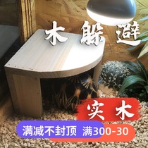 Climbing box tortoise landscape lizard reptile shelter house natural Solid Wood Wood escape Cave