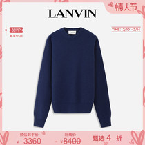 LANVIN Langfan official flagship shop men's new striped pure-colored cockroach sweater