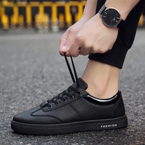 Small black chef shoes mens non-slip waterproof 2021 new work kitchen special casual leather shoes summer breathable trendy shoes