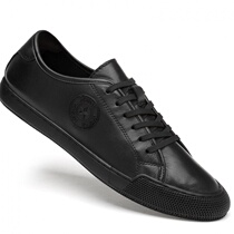 Leather mens shoes spring 2019 new mens casual shoes flat bottom all-match black board shoes mens trendy shoes leather
