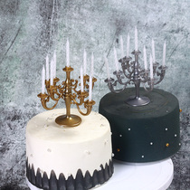 New baking cake decoration ins retro style Candle Candle Holder birthday cake decoration dessert table European dress