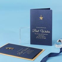 Korean creative retro metal decoration bronzing simple business blessing greeting card send employee birthday message small card