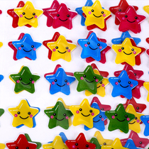 Childrens students reward stickers three-dimensional bubble stickers kindergarten teacher homework praise stickers five-pointed star red flag excellent