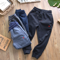 Childrens autumn and winter plus velvet trousers big boys one-piece velvet pants childrens warm loose sweatpants
