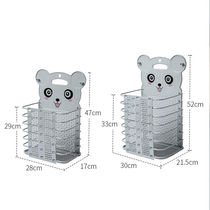 Dirty clothes basket household toy storage basket clothes storage bucket foldable wall-mounted toilet dirty basket