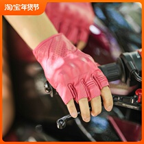 Motorcycle gloves summer half refers to male locomotive cycling retro carbon fiber protection sheep leather tram breathable racing woman